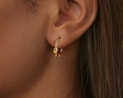 Sterling Silver Cute Dachshund Cat Hoop Earrings for Women - PeticaDeals