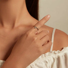 Sterling Silver Cute Dogs Claw Link Ring Pet Animal Rings For Women Fine Jewelry - PeticaDeals