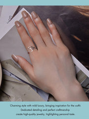 Sterling Silver Cute Pet Cat Paw Band Rings For Women - PeticaDeals