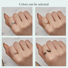 Sterling Silver Dachshund Dog Rings Adjustable Cut Animal Open Ring for Women - PeticaDeals