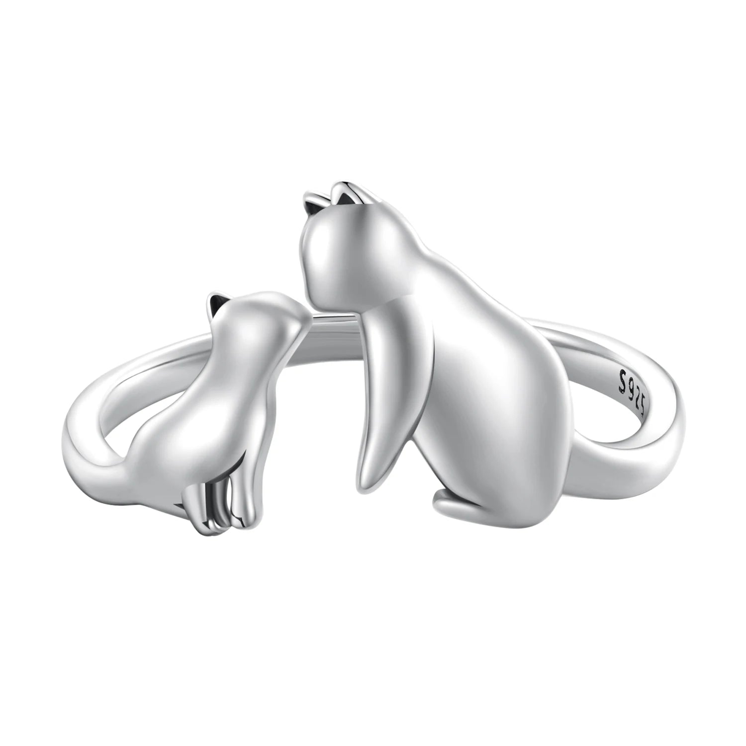 Sterling Silver Dachshund Dog Rings Adjustable Cut Animal Open Ring for Women - PeticaDeals