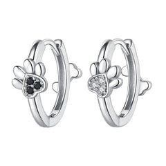 Sterling Silver Double Circle Earrings For Women Shining Zircon Piercing Ear Studs Fine Jewelry - PeticaDeals