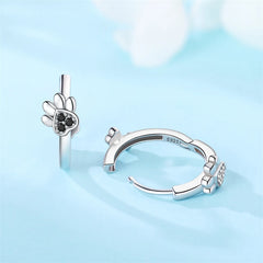 Sterling Silver Double Circle Earrings For Women Shining Zircon Piercing Ear Studs Fine Jewelry - PeticaDeals