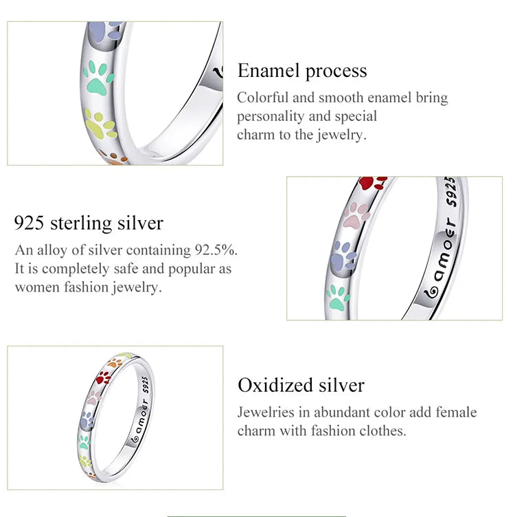 Sterling Silver Finger Rings Cute Pet Animal - PeticaDeals
