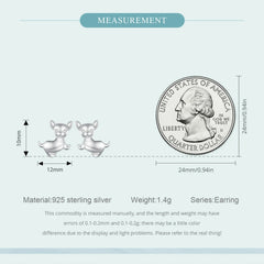Sterling Silver Mini Lovely Chihuahua Dog Stud Earrings For Women - PeticaDeals