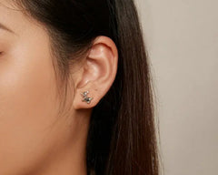 Sterling Silver Mini Lovely Chihuahua Dog Stud Earrings For Women - PeticaDeals