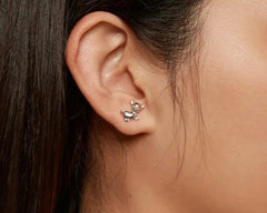 Sterling Silver Mini Lovely Chihuahua Dog Stud Earrings For Women - PeticaDeals