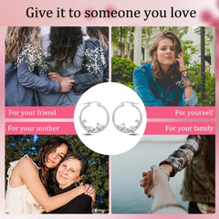 Sterling Silver Pink Ears Small Lazy Big Circle Cat Earrings Women's - PeticaDeals
