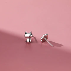 Sterling Silver Sweet Cat Paw Stud Earrings for Women - PeticaDeals