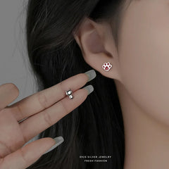 Sterling Silver Sweet Cat Paw Stud Earrings for Women - PeticaDeals