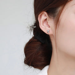 Sterling Silver Women's Fashion Sweet Cat Zirconia Animal Earrings for Women Girls Jewelry - PeticaDeals