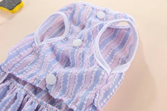 Striped Cat Bow Skirt Cute Pet Dress for Cats - PeticaDeals