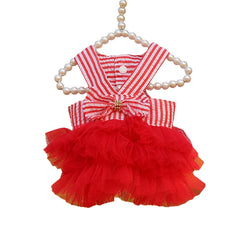Striped Cat Bow Skirt Cute Pet Dress for Cats - PeticaDeals