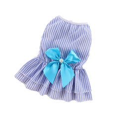 Striped Cat Bow Skirt Cute Pet Dress for Cats - PeticaDeals