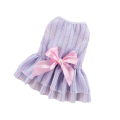 Striped Cat Bow Skirt Cute Pet Dress for Cats - PeticaDeals