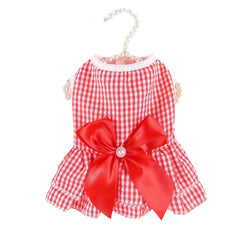 Striped Cat Bow Skirt Cute Pet Dress for Cats - PeticaDeals