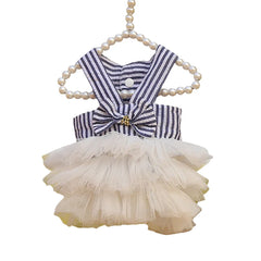 Striped Cat Bow Skirt Cute Pet Dress for Cats - PeticaDeals