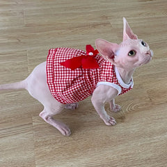Striped Cat Bow Skirt Cute Pet Dress for Cats - PeticaDeals
