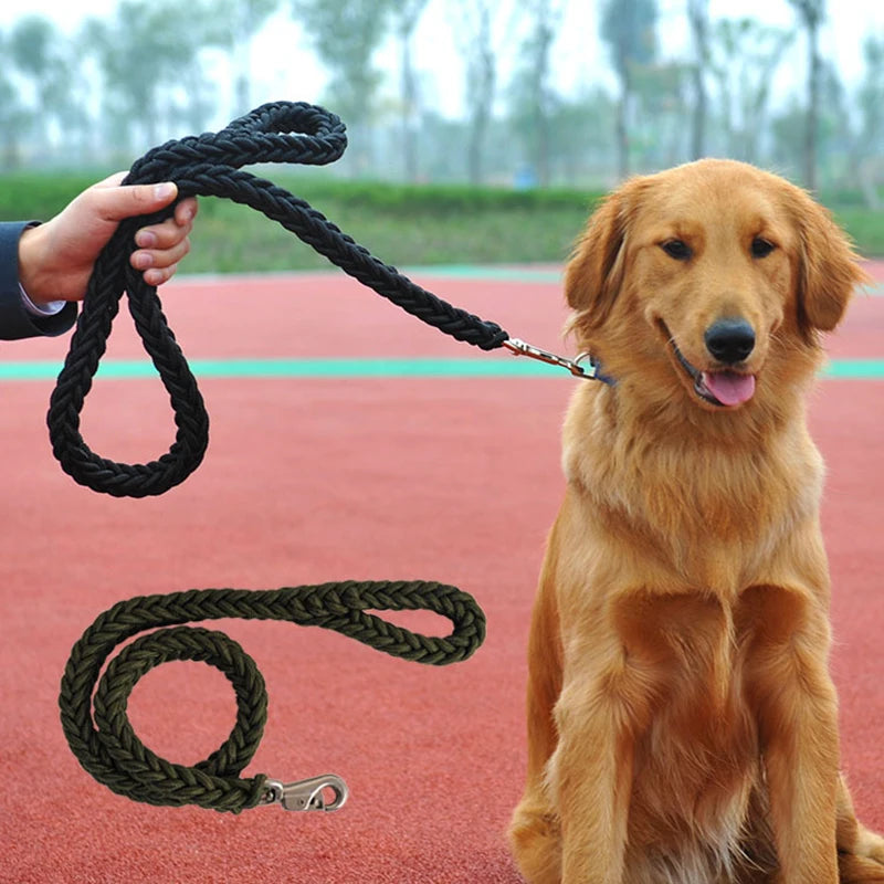 Sturdy Nylon Big Dog Leash for Medium to Large Dogs Strong Pet Round Rope - PeticaDeals