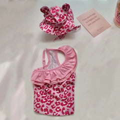 Summer Cute Puppy Dog Swimming Suit Hat Set for Small Dogs - PeticaDeals