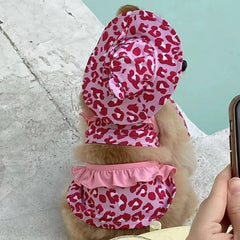 Summer Cute Puppy Dog Swimming Suit Hat Set for Small Dogs - PeticaDeals