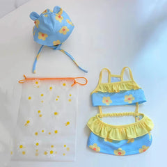 Summer Cute Puppy Dog Swimming Suit Hat Set for Small Dogs - PeticaDeals