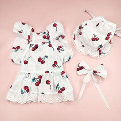 Summer Dress For Dog & Cat with Bow Tie & Hat - PeticaDeals