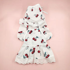 Summer Dress For Dog & Cat with Bow Tie & Hat - PeticaDeals
