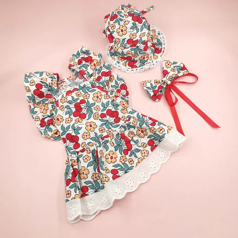 Summer Dress For Dog & Cat with Bow Tie & Hat - PeticaDeals