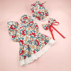 Summer Dress For Dog & Cat with Bow Tie & Hat - PeticaDeals