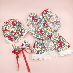 Summer Dress For Dog & Cat with Bow Tie & Hat - PeticaDeals