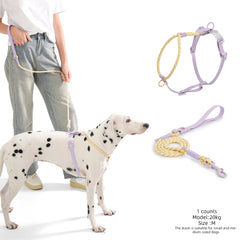 Summer cooling Pet Harness Leash Set For medium & Large dogs No Pull Nylon Adjustable - PeticaDeals