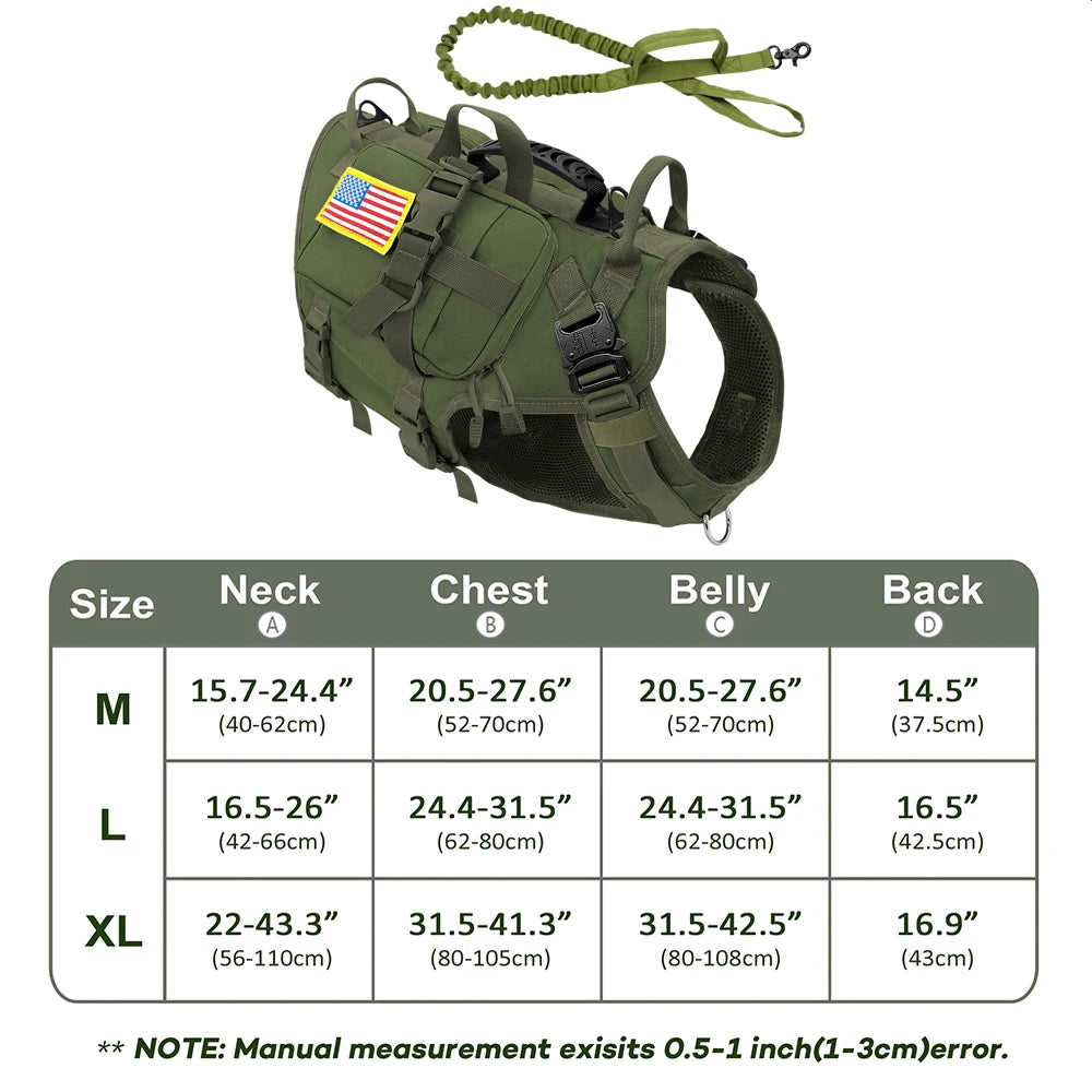 Tactical For Large Dogs Harness - PeticaDeals