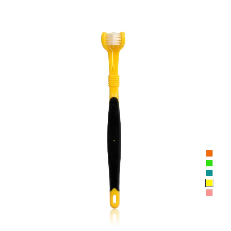 Three-Sided Pet Toothbrush Bad Breath Teeth Care Tool - PeticaDeals