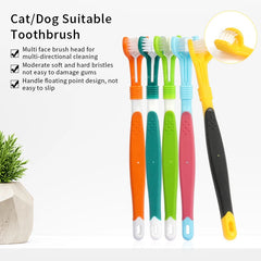 Three-Sided Pet Toothbrush Bad Breath Teeth Care Tool - PeticaDeals