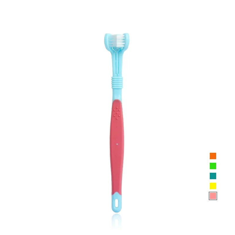 Three-Sided Pet Toothbrush Bad Breath Teeth Care Tool - PeticaDeals