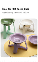 Tilted Ceramic Pet Bowl with Metal Stand – Elevated Design Non-Slip Easy to Clean - PeticaDeals