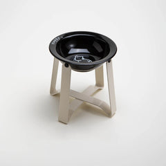 Tilted Ceramic Pet Bowl with Metal Stand – Elevated Design Non-Slip Easy to Clean - PeticaDeals