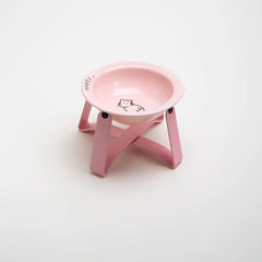 Tilted Ceramic Pet Bowl with Metal Stand – Elevated Design Non-Slip Easy to Clean - PeticaDeals