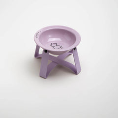 Tilted Ceramic Pet Bowl with Metal Stand – Elevated Design Non-Slip Easy to Clean - PeticaDeals