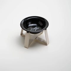 Tilted Ceramic Pet Bowl with Metal Stand – Elevated Design Non-Slip Easy to Clean - PeticaDeals