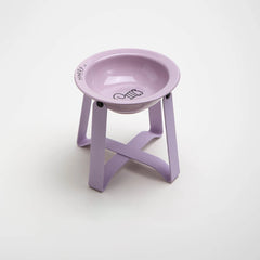 Tilted Ceramic Pet Bowl with Metal Stand – Elevated Design Non-Slip Easy to Clean - PeticaDeals