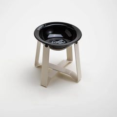 Tilted Ceramic Pet Bowl with Metal Stand – Elevated Design Non-Slip Easy to Clean - PeticaDeals