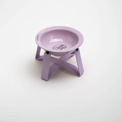 Tilted Ceramic Pet Bowl with Metal Stand – Elevated Design Non-Slip Easy to Clean - PeticaDeals