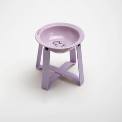 Tilted Ceramic Pet Bowl with Metal Stand – Elevated Design Non-Slip Easy to Clean - PeticaDeals