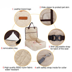 Travel Dog Car Seats for Small Medium Dogs Removable - PeticaDeals