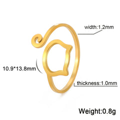 Trendy Cat Kitten Adjustable Rings Stainless Steel Animals Finger Rings for Women Jewelry - PeticaDeals