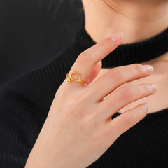 Trendy Cat Kitten Adjustable Rings Stainless Steel Animals Finger Rings for Women Jewelry - PeticaDeals