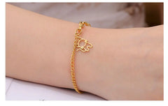 Trendy Cat Kitten Charm Bracelet for Women Stainless Steel Asymmetric Chain Bracelets - PeticaDeals