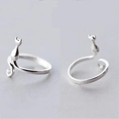 Trendy Cute Rings Silver Color for Women Adjustable - PeticaDeals